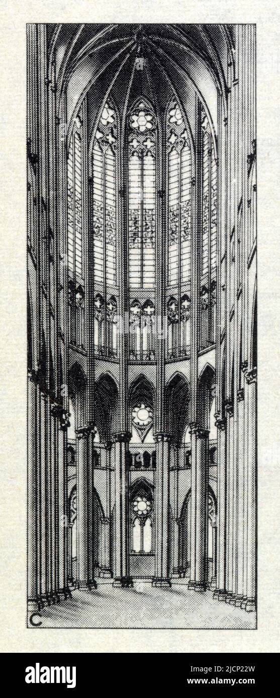 L'évolution de l'art gothique. Rayonnant, fin 13e début 14e siècle. Beauvais. Cathédrale. Stock Photo