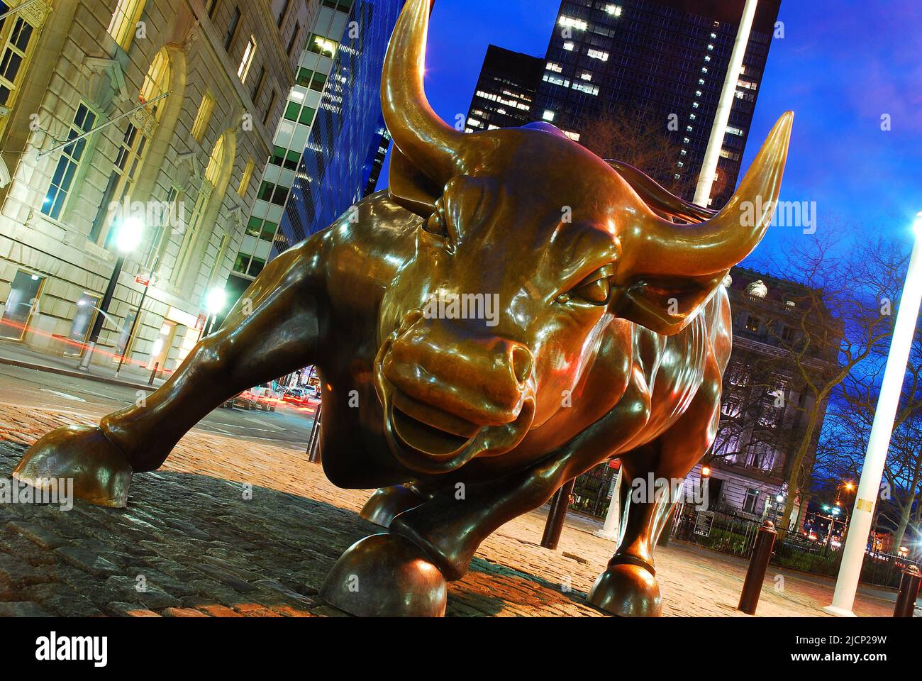 A sculpture statue of a Charging Bull has come to symbolize Wall Street