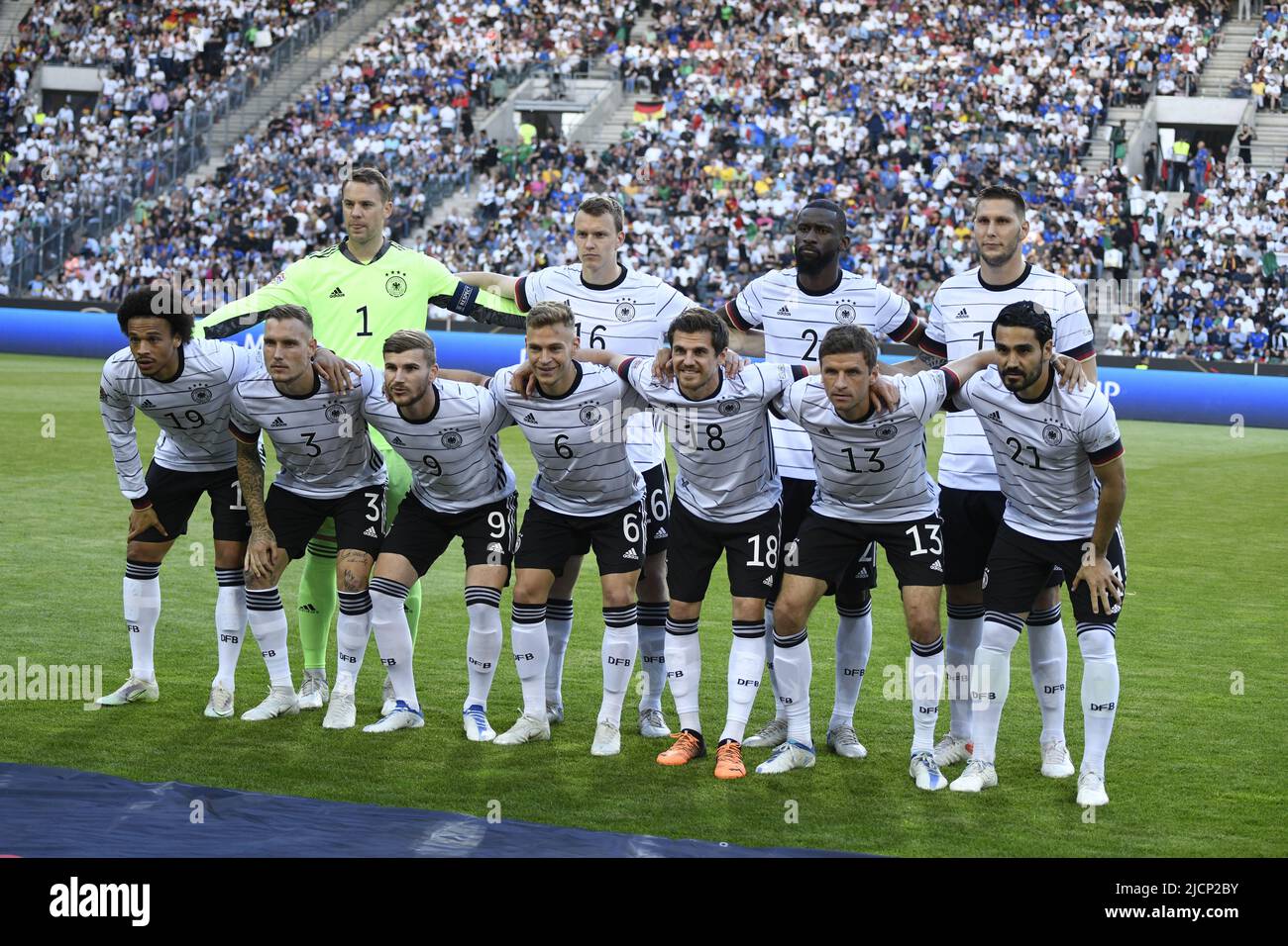 Team Germany During The Uefa Uefa Nations League 2022 2023 Match Between Germany 5 2 Italy At Borussia Park Stadium On June 14 2022 In Monchengladbach Germany Credit Maurizio Borsariafloalamy Live News 2JCP2BY 