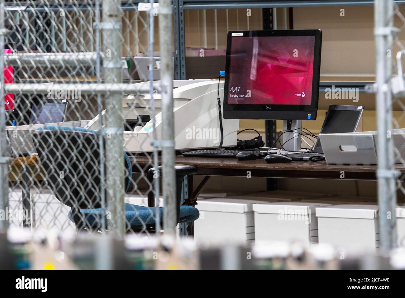 Reno, United States. 14th June, 2022. Dominion voting machine seen at