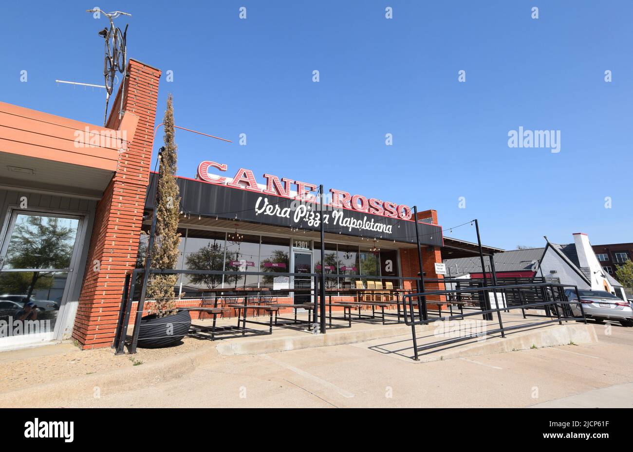 Exterior of a Cane Rosso Vera Pizza Napoletana restaurant in downtown