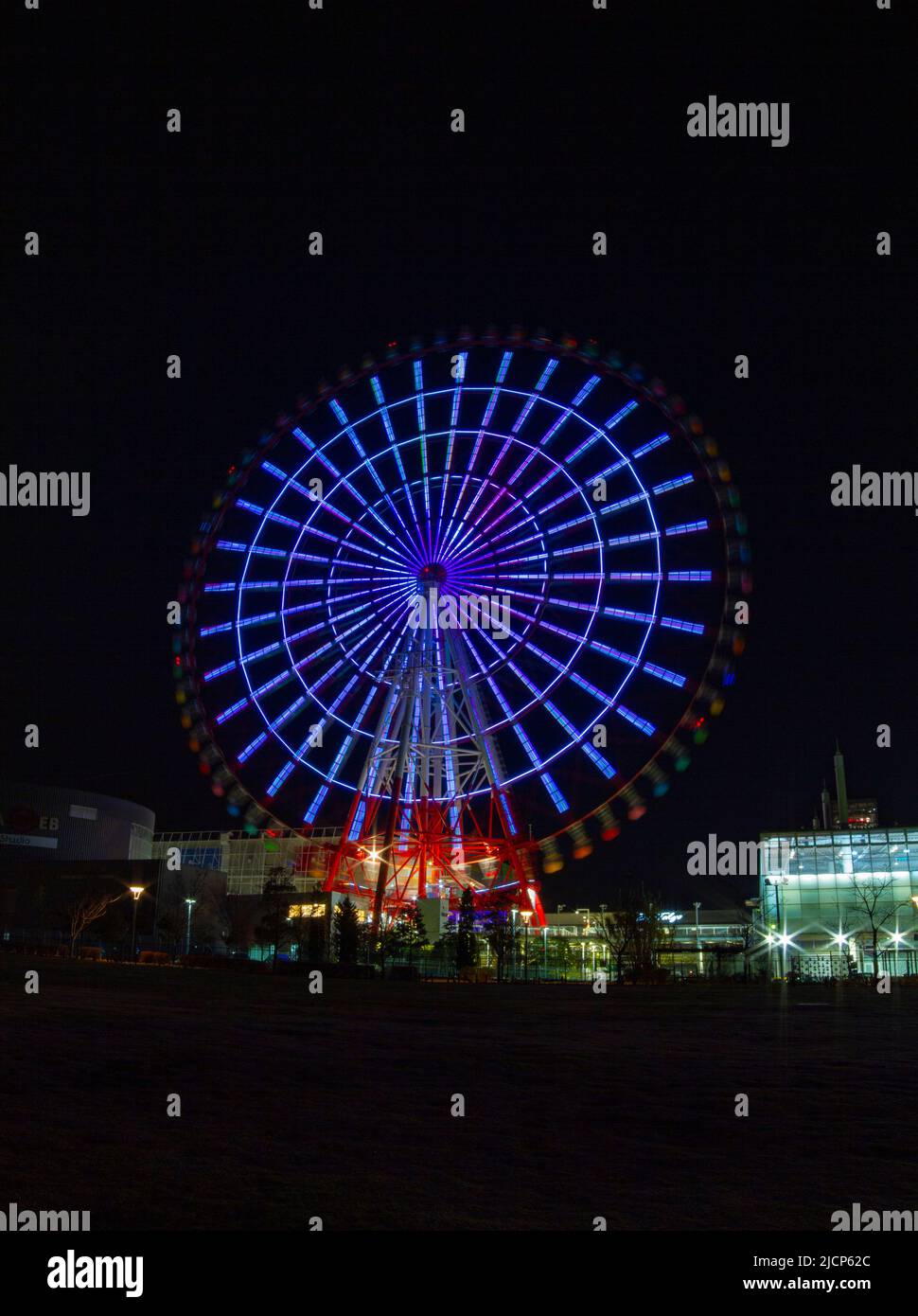 Ferris wheel at night in the amusement park Stock Photo - Alamy