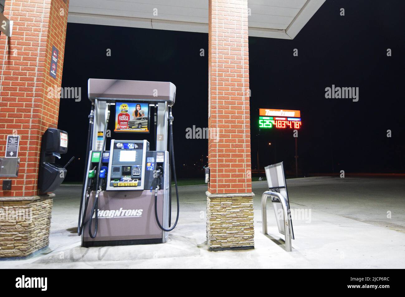 Close up of a gas pump at a Thorntons truck stop / gas station Stock Photo Alamy