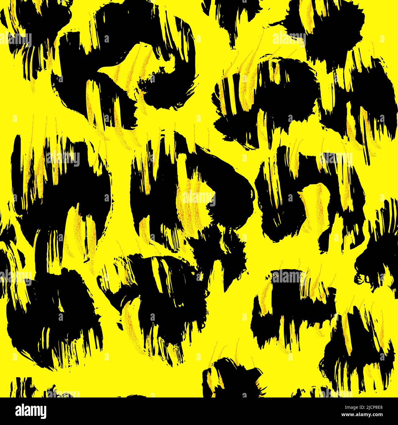 Leopard imitation seamless brush pattern. Vector illustration Stock ...