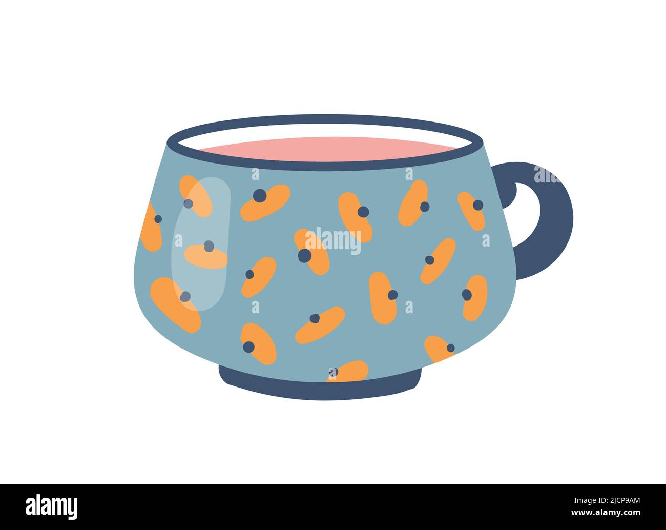 Afternoon tea ceremony cup. Coffee mug, hot beverage party vector