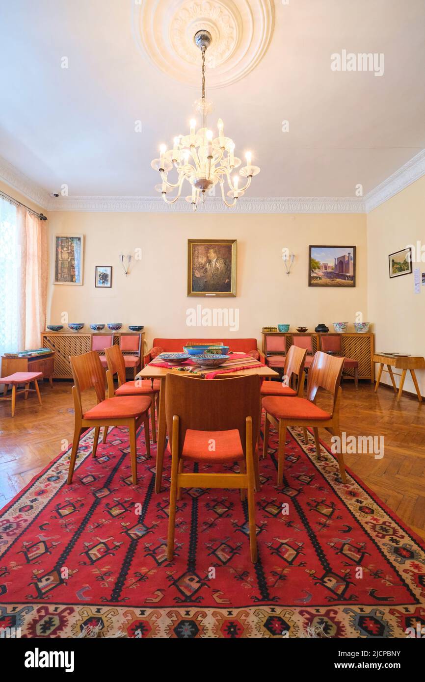 The dining, living room space. At the Russian writer Sergey Borodin