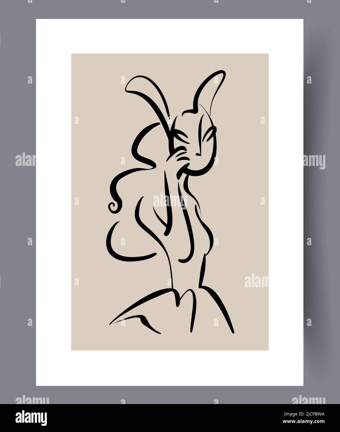 Minimalistic printable art wall posters  Stock Vector