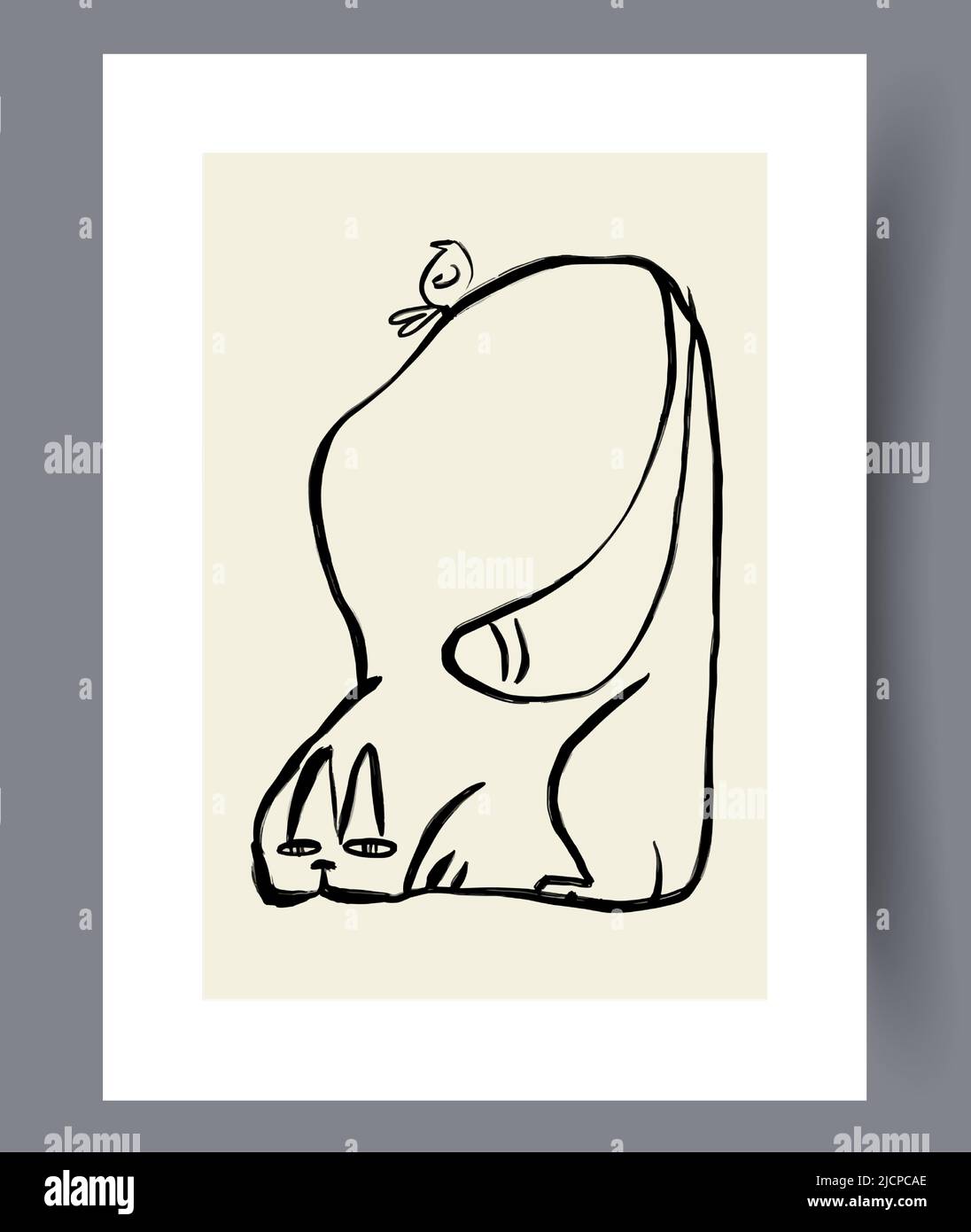 Printable modern minimalistic artworks  Stock Vector