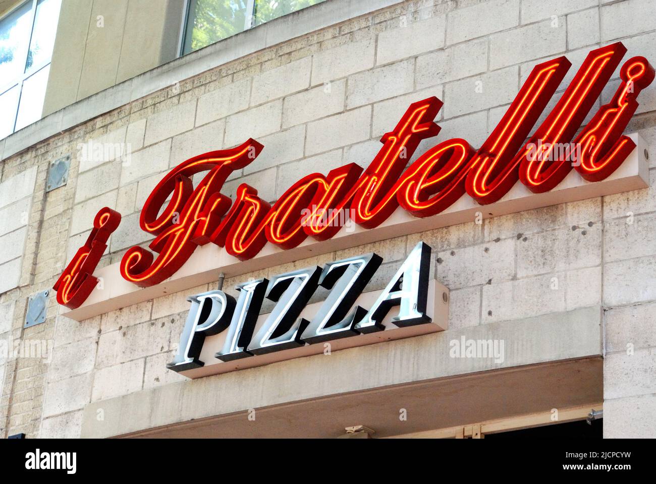 i Fratelli Pizza restaurant in Uptown area of Dallas, Texas ca. 2013 Stock Photo