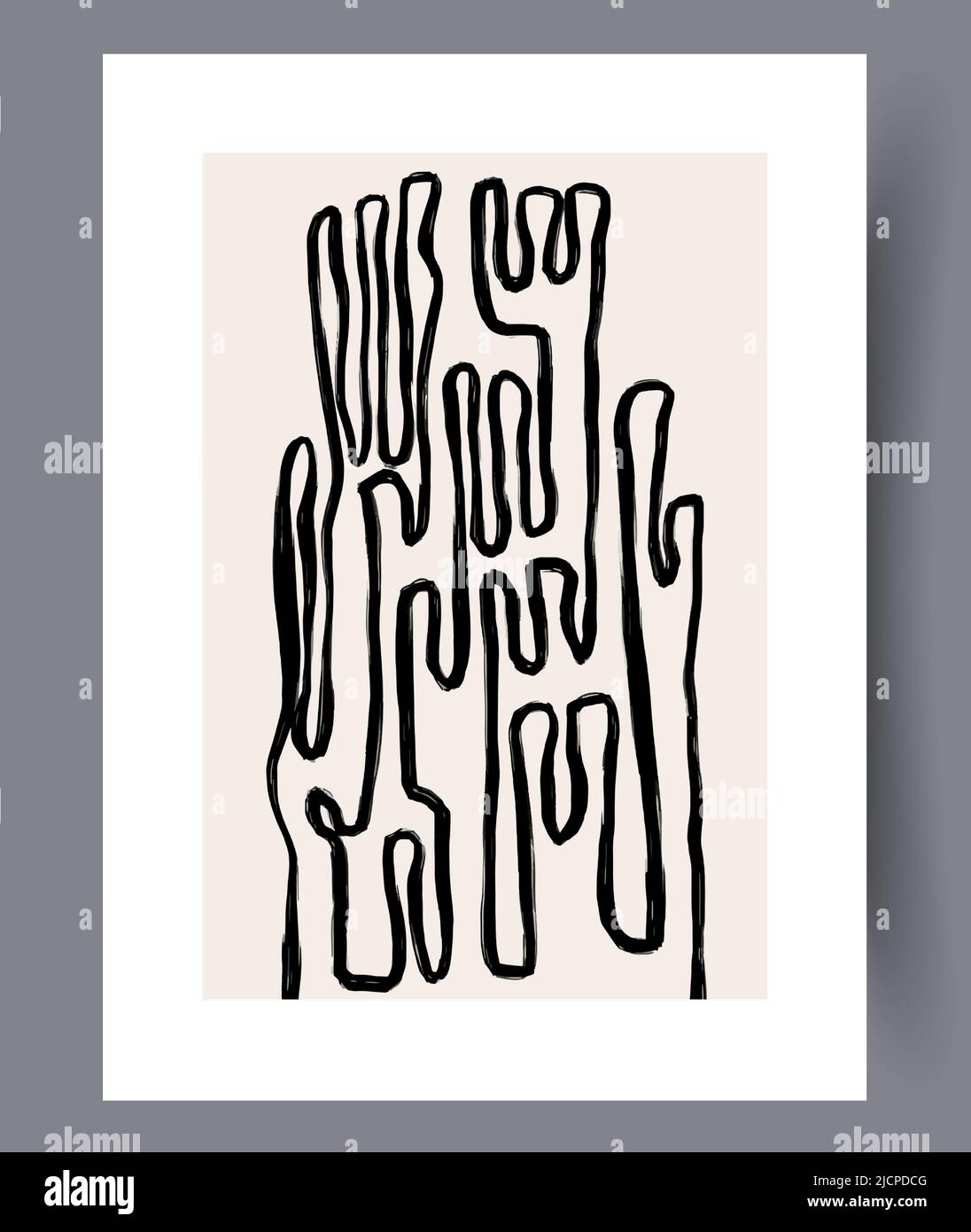 Printable modern minimalistic artworks  Stock Vector
