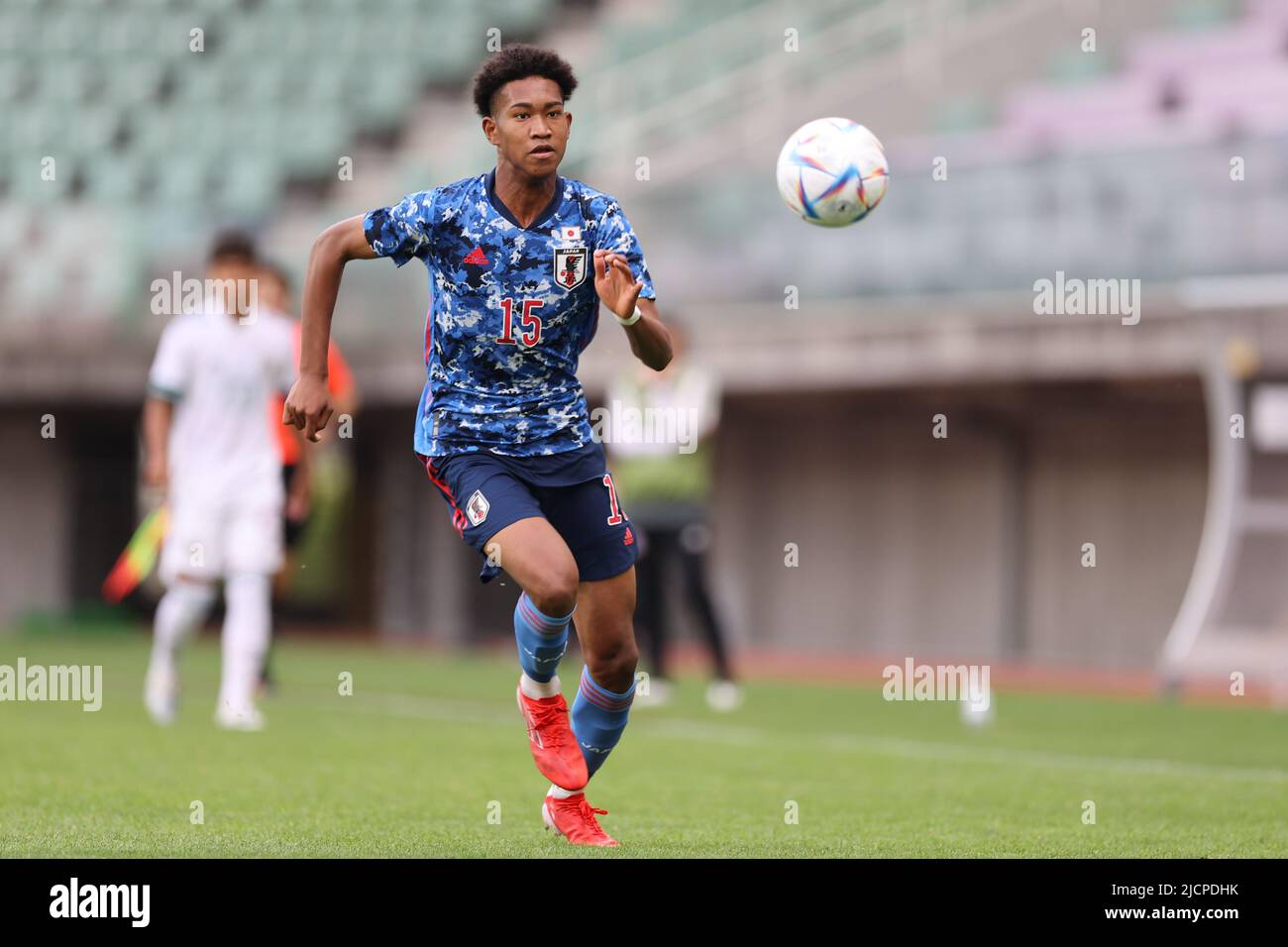 Yuatec Studium Sendai Miyagi Japan 12th June 22 Mark Isozaki Jpn June 12 22 Football Soccer U 16 International Dream Cup 22 Japan Match Between Japan 2 0 Mexico At Yuatec Studium