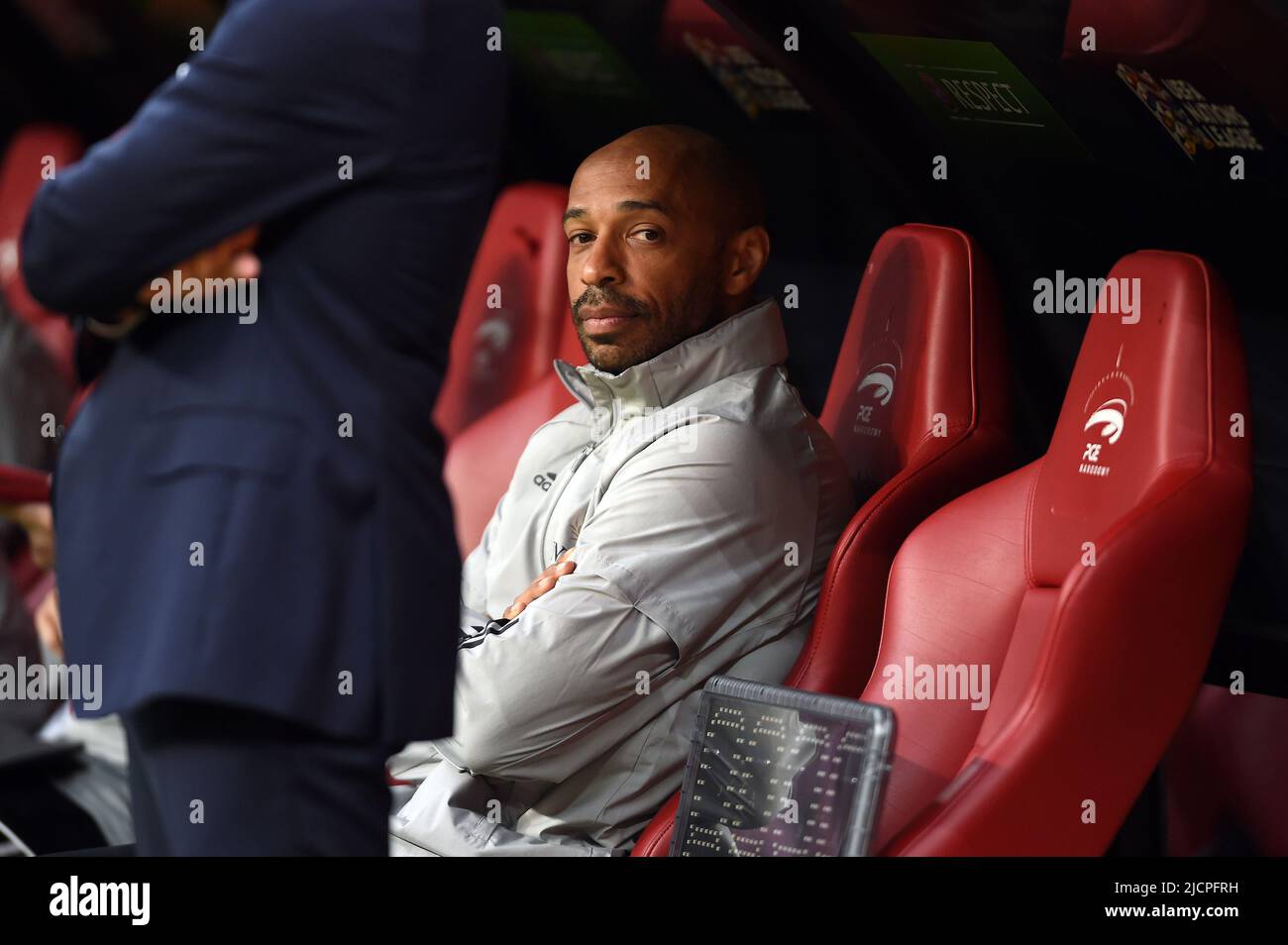 WARSAW, POLAND - JUNE 14, 2022: UEFA Nations League 2023 Poland - Belgium game o/p: Thierry Henry (Belgium) Stock Photo