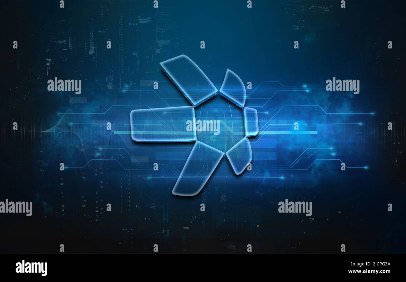 3D rendering cryptocurrency quant coin on colorful background,  cryptocurrency concept 3D illustration Stock Photo - Alamy