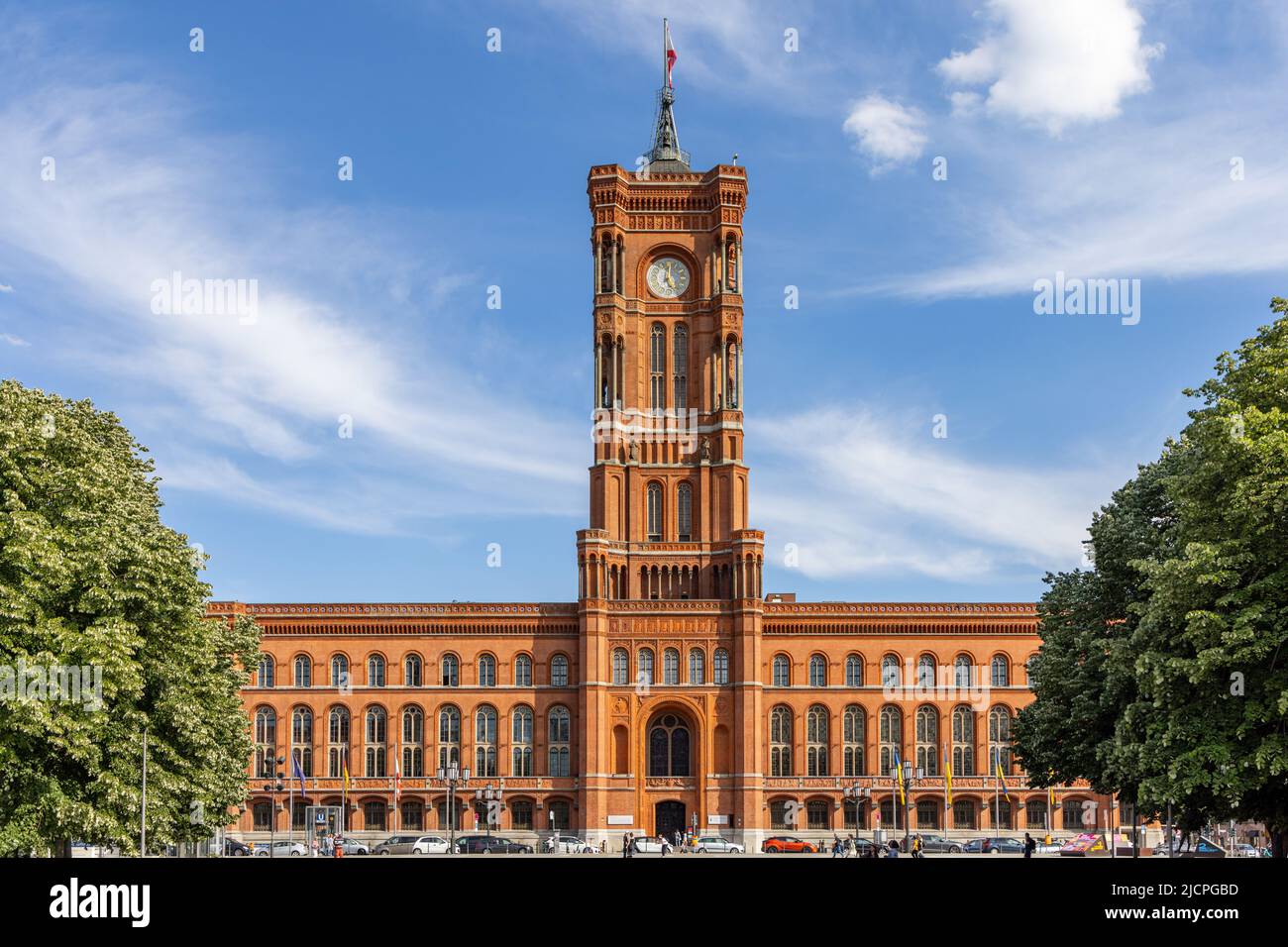 The Rotes Rathaus (Red City Hall), the seat of the mayor and city government, Rathausstrasse, Berlin, Germany Stock Photo