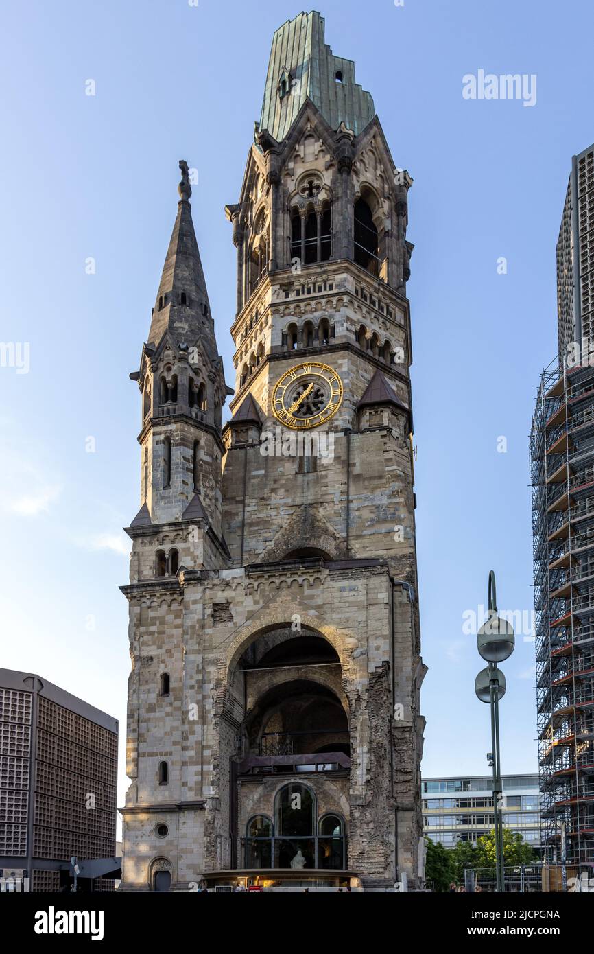 Kaiser Wilhelm Memorial church at Kurfuerstendamm, Berlin, Germany Stock Photo
