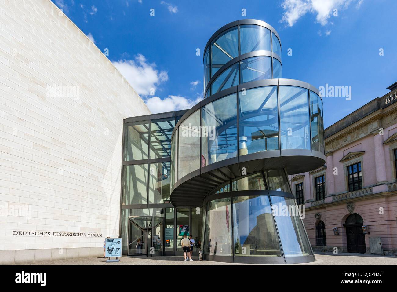 Modern extension to the German Historical Museum, designed by IM Pei,  Berlin Stock Photo
