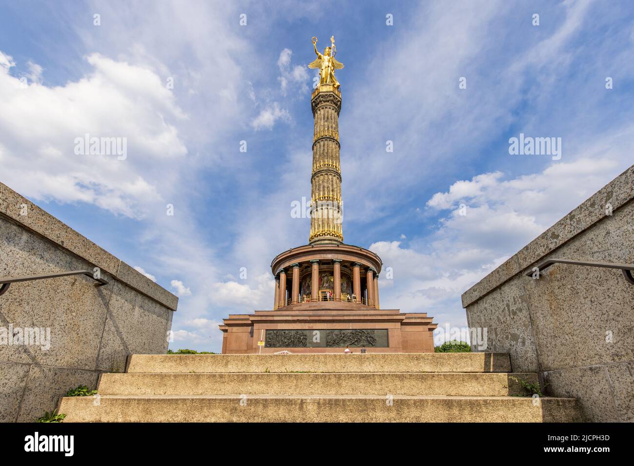 The magnificent Siegessäule (Victory Column) by Friedrich Darke in Tiergarten park, Berlin, Germany. Stock Photo