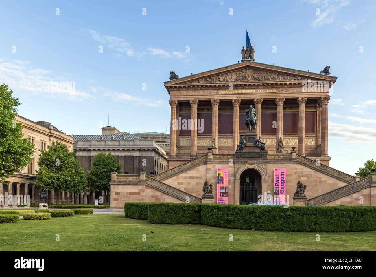 The Neo-classical facade of the Old National Gallery (Alte Nationalgalerie) in Berlin, Germany. Stock Photo