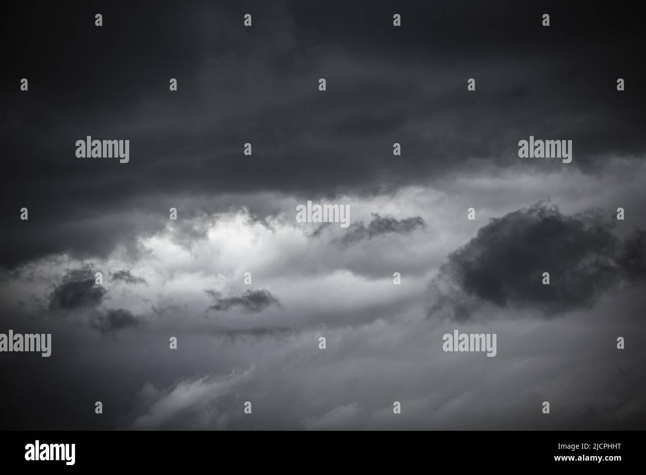 Dramatic stormy sky, dark clouds before rain Stock Photo
