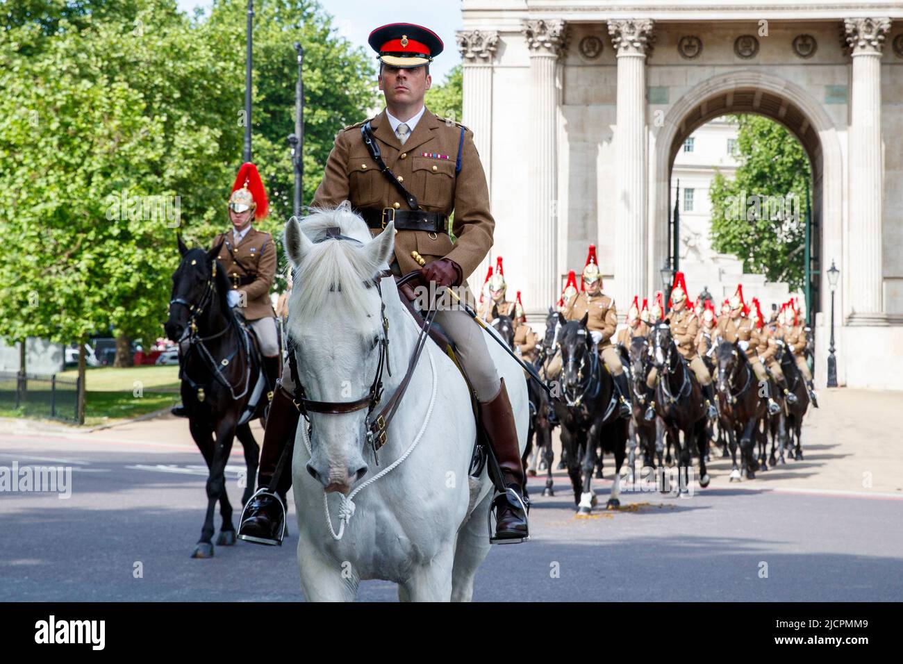 Mounted Blues and Royals officer at the Trooping of the Colour in central  London, England Stock Photo - Alamy