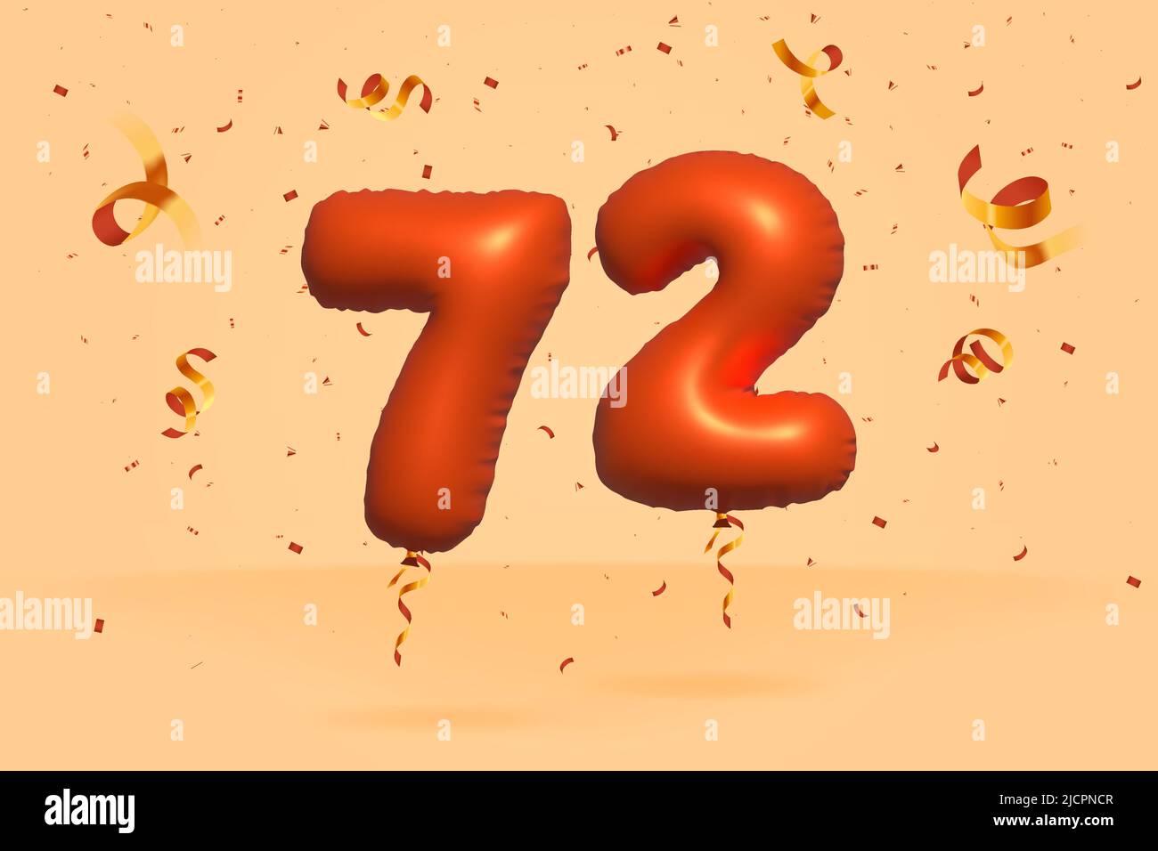 3d number 72 Sale off discount promotion made of realistic confetti 3d number 72 Sale off discount promotion made of realistic confetti