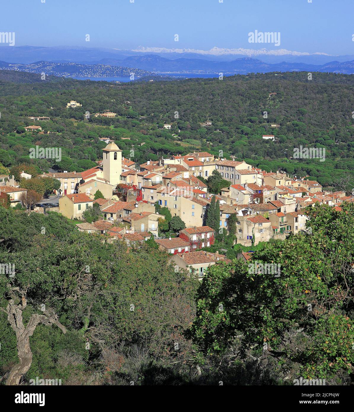 France, Var Ramatuelle village located on the peninsula of Saint-Tropez Stock Photo