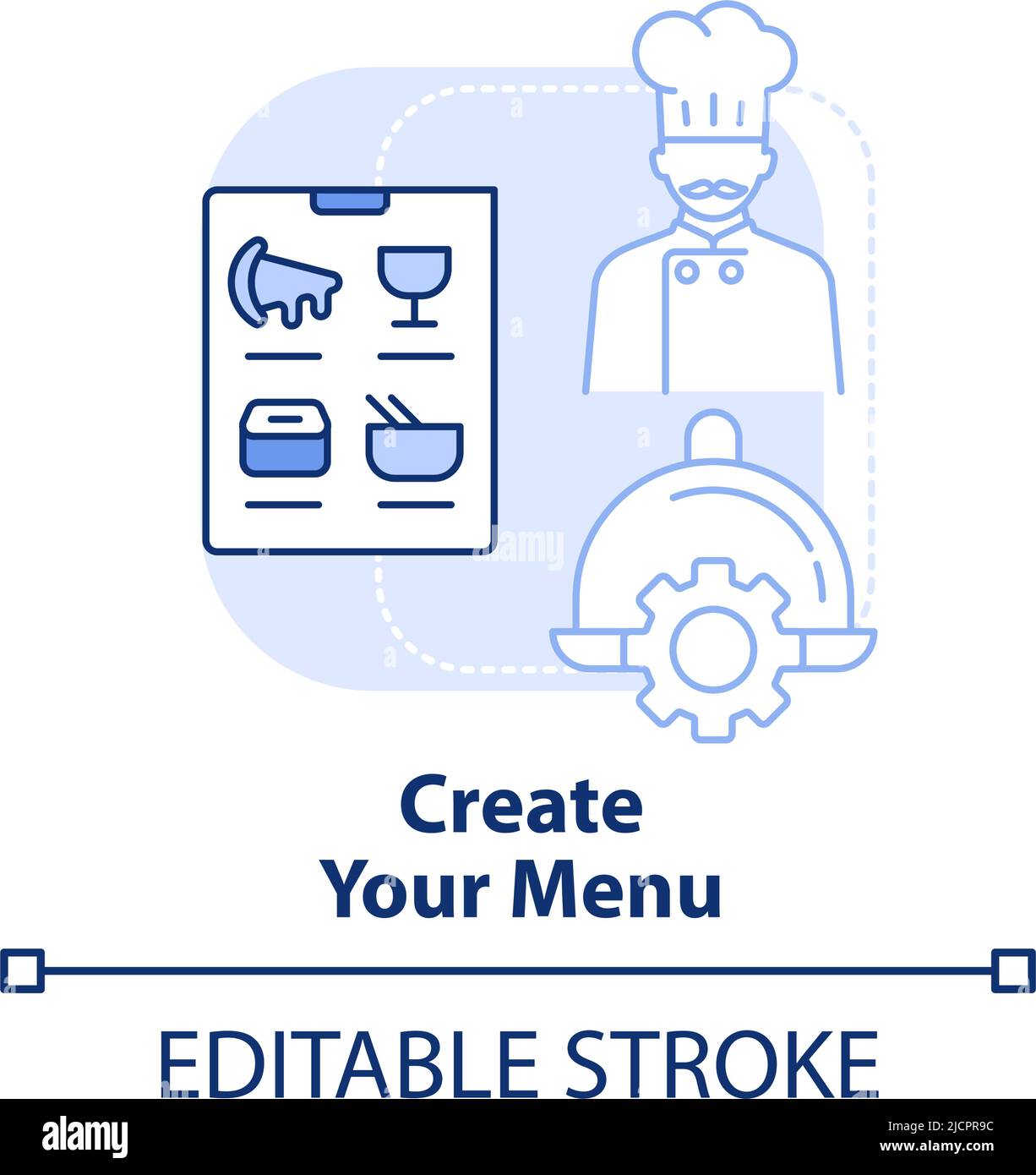 Create menu light blue concept icon Stock Vector Image & Art - Alamy