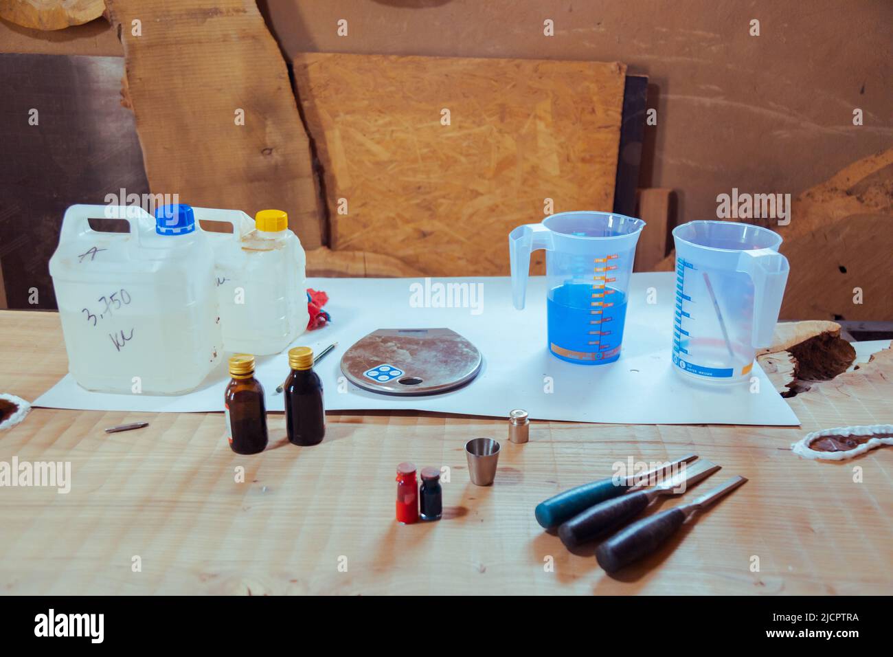 Industrial interior work process woodworking hi-res stock photography ...