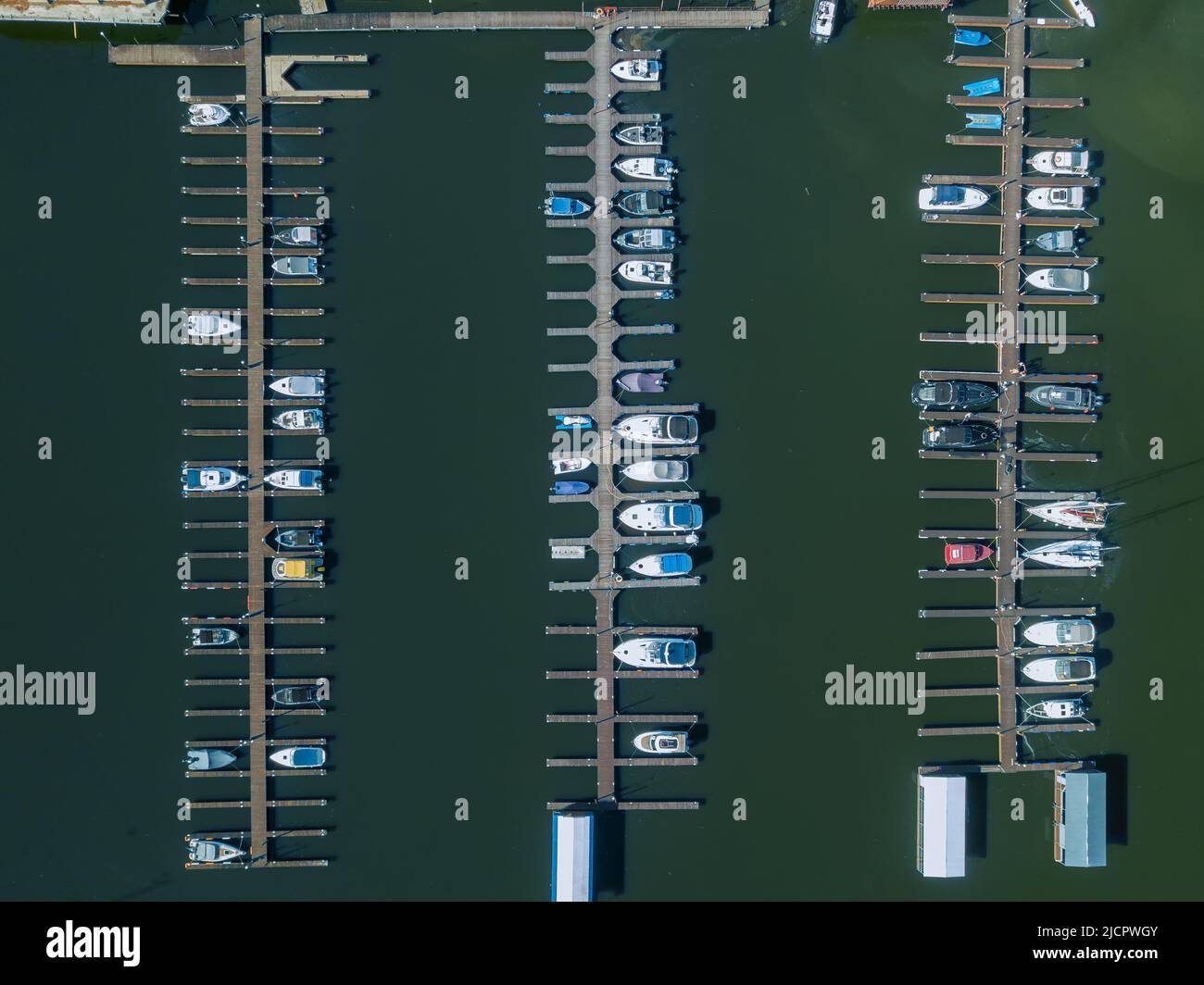 Boat and yacht parking. A marina lot. Yacht and sailboat is moored at