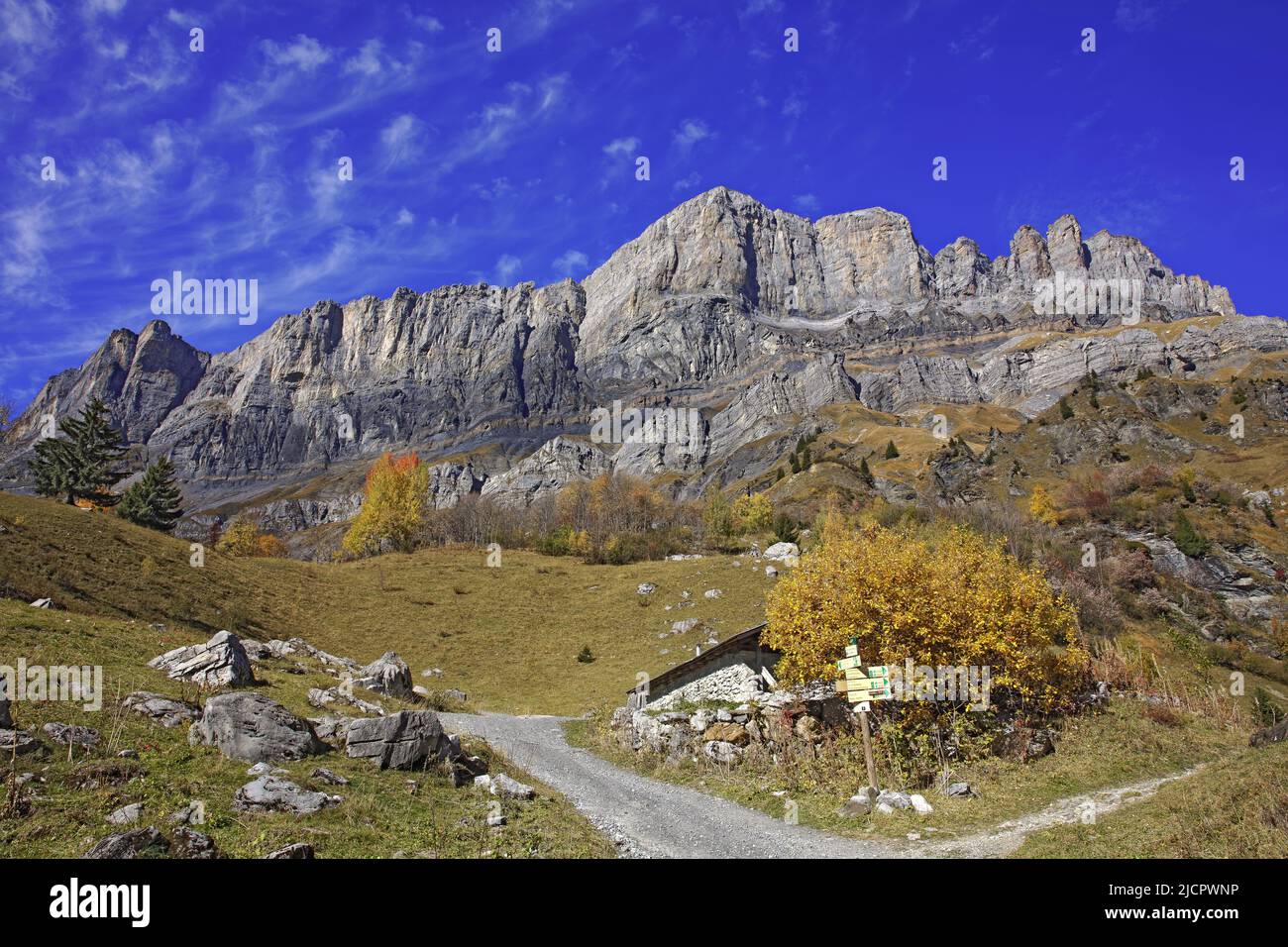 France, Haute-Savoie, Servoz, Fizs massif, Natural Reserve of Sixt-Passy Stock Photo