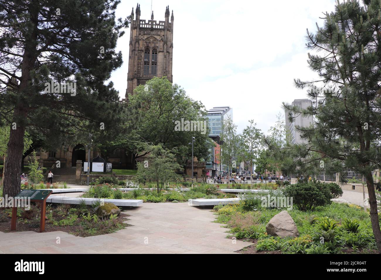 Glade of Light garden Manchester UK Stock Photo Alamy