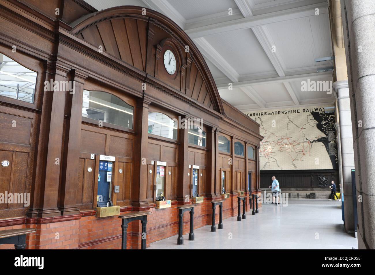 Victoria station ticket office, Manchester UK Stock Photo