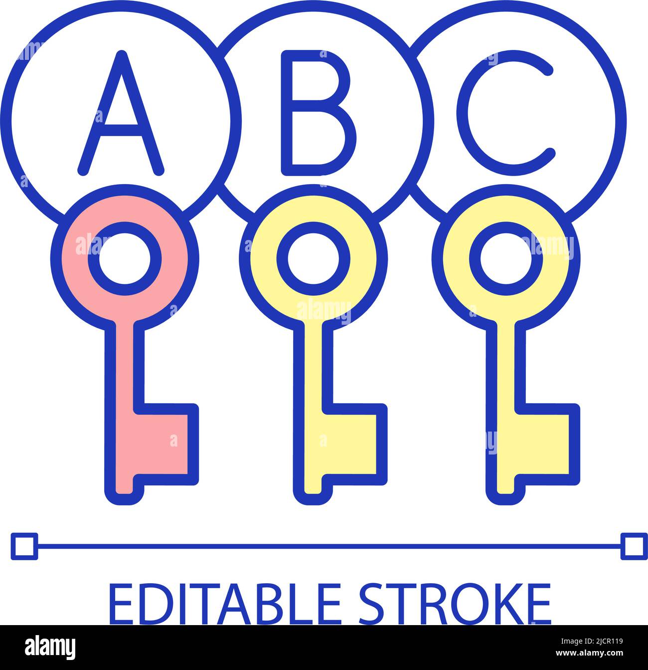 Keywords RGB color icon Stock Vector
