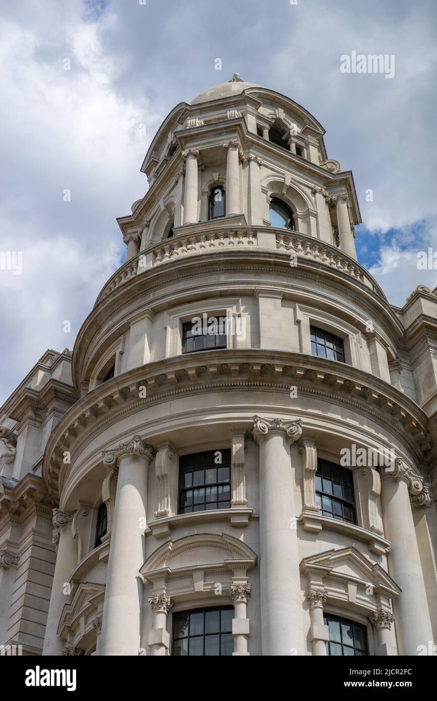 The OWO residences and restaurant called Raffles of London on Whitehall. Stock Photo