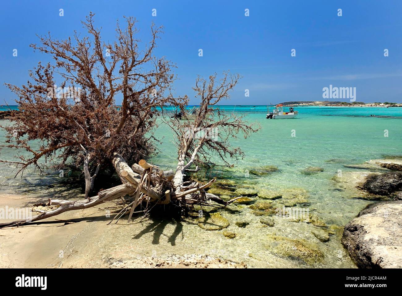 The famous Elafonissi beach, Crete, Greece Stock Photo