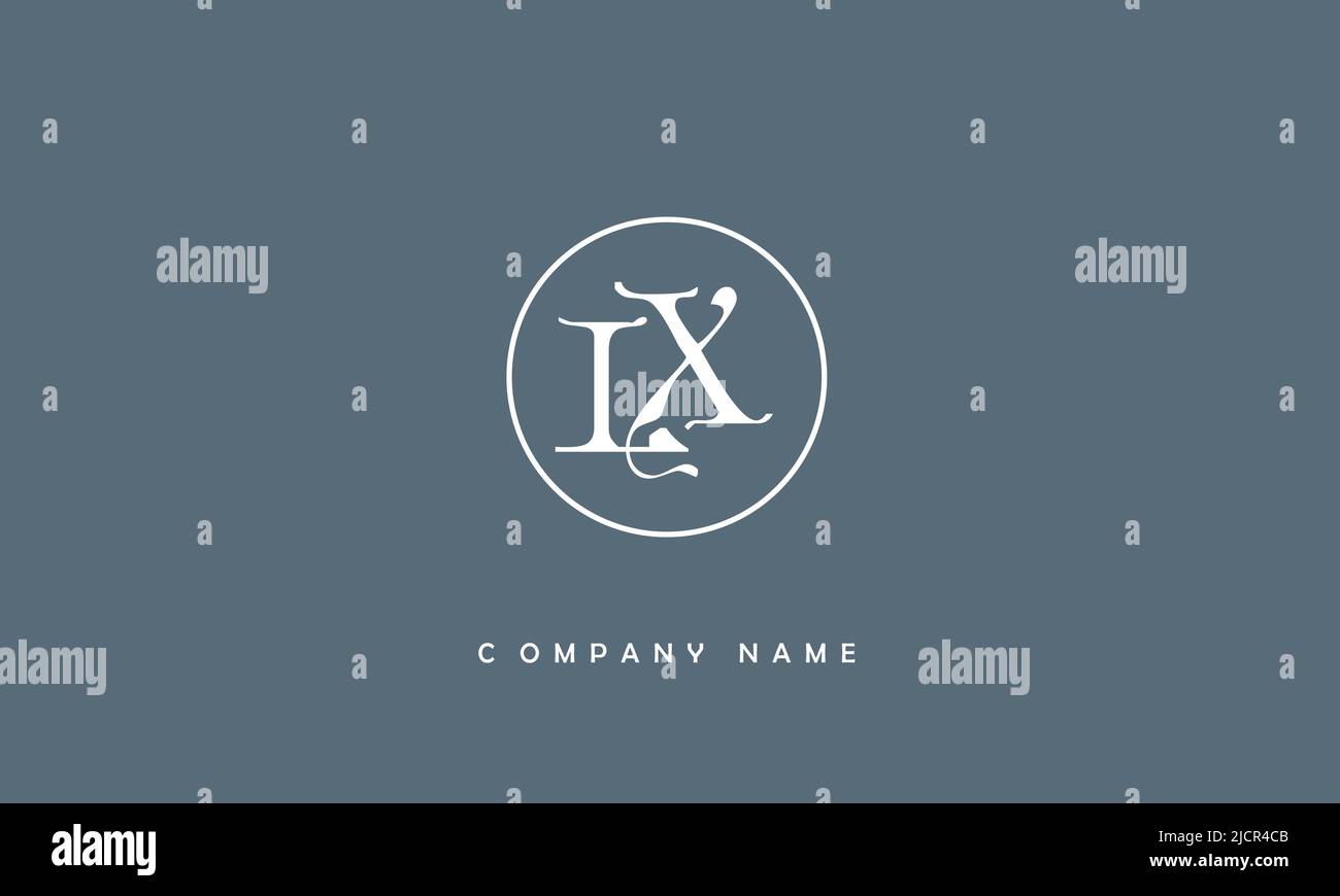 LX, XL Alphabets Letters Logo Monogram Stock Vector