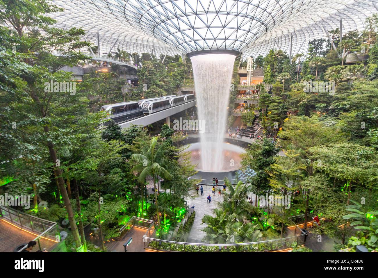The Jewel Changi Airport in Singapore is a lush tourist attraction Stock Photo