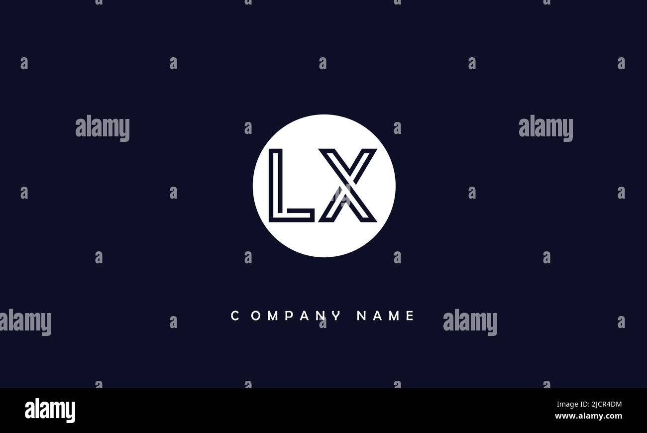 LX, XL Alphabets Letters Logo Monogram Stock Vector