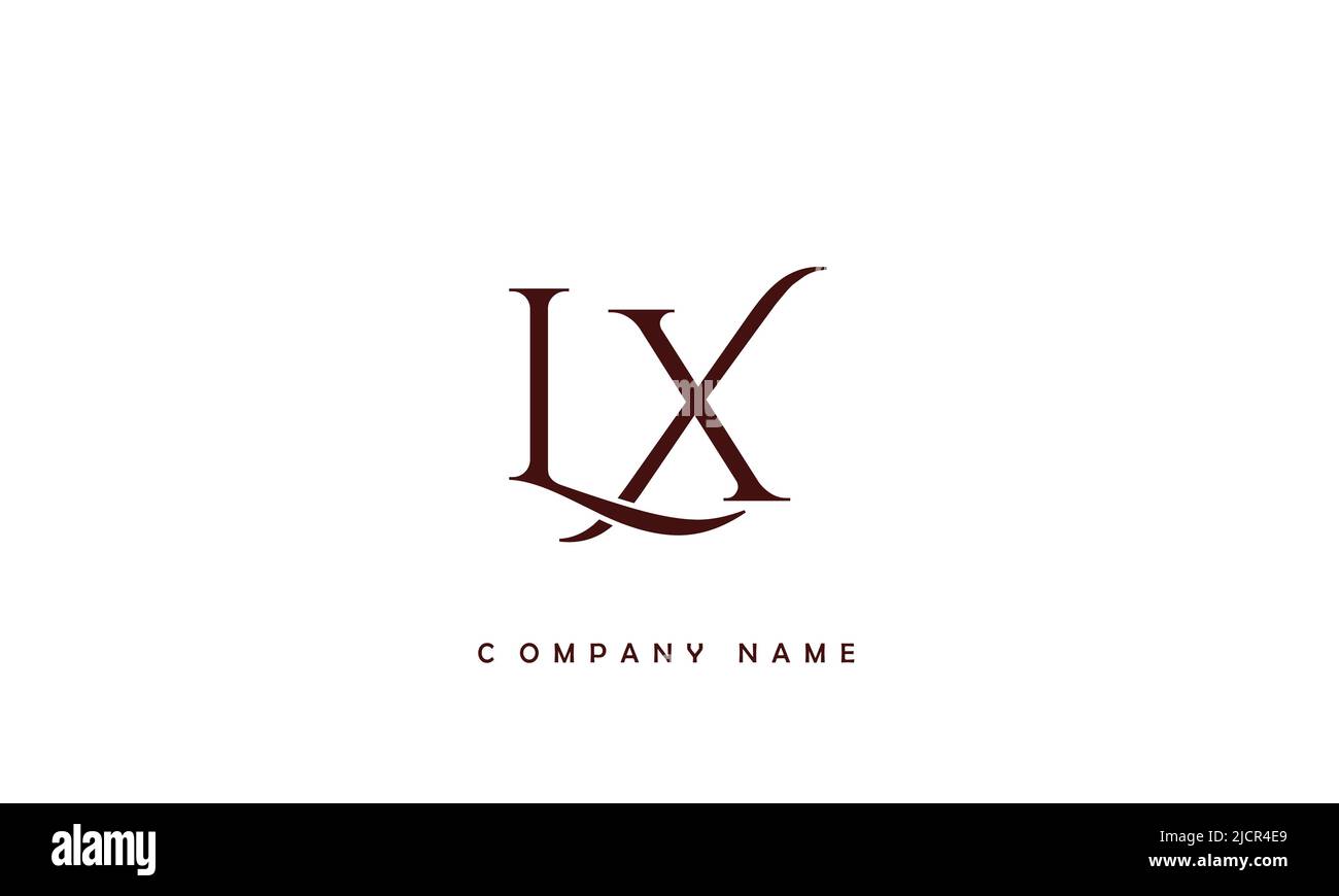 LX, XL Alphabets Letters Logo Monogram Stock Vector