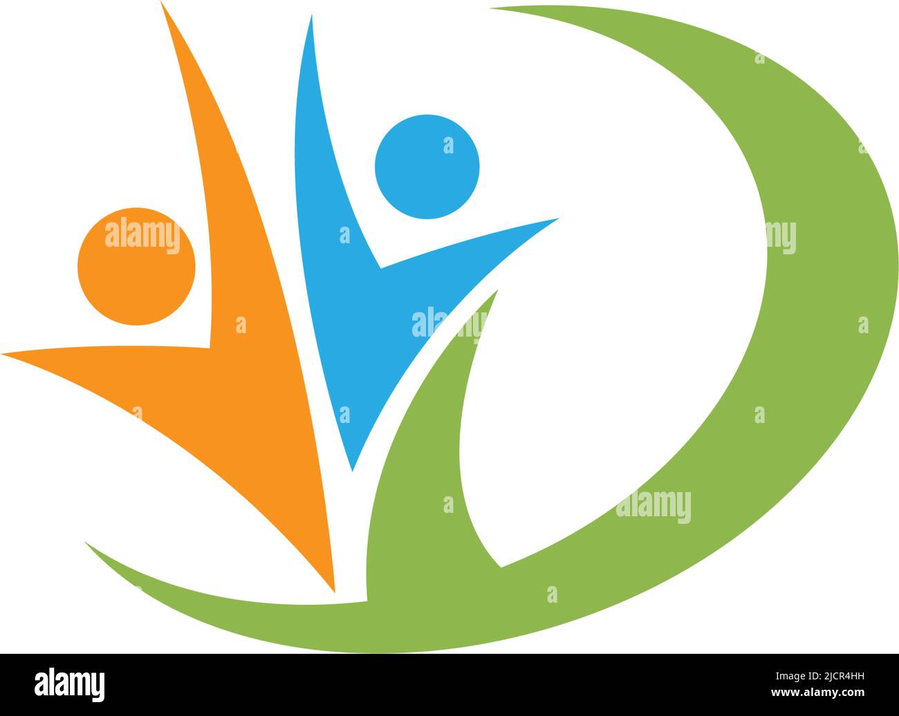 Community Care Logo design illustration template vector Stock Vector