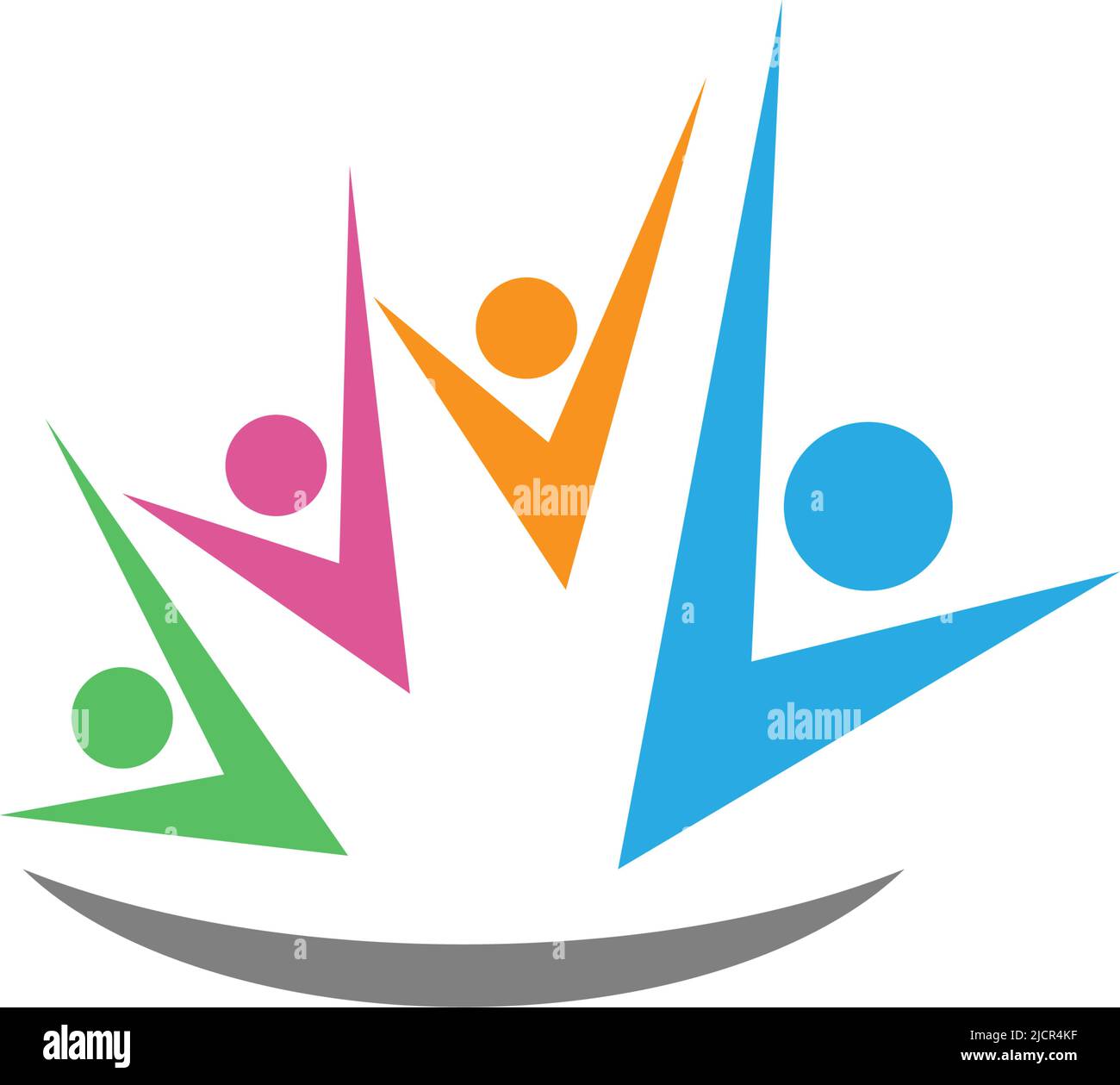 Community Care Logo design illustration template vector Stock Vector