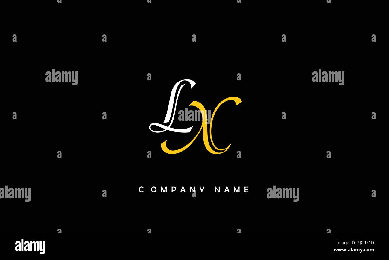 LX, XL Alphabets Letters Logo Monogram Stock Vector