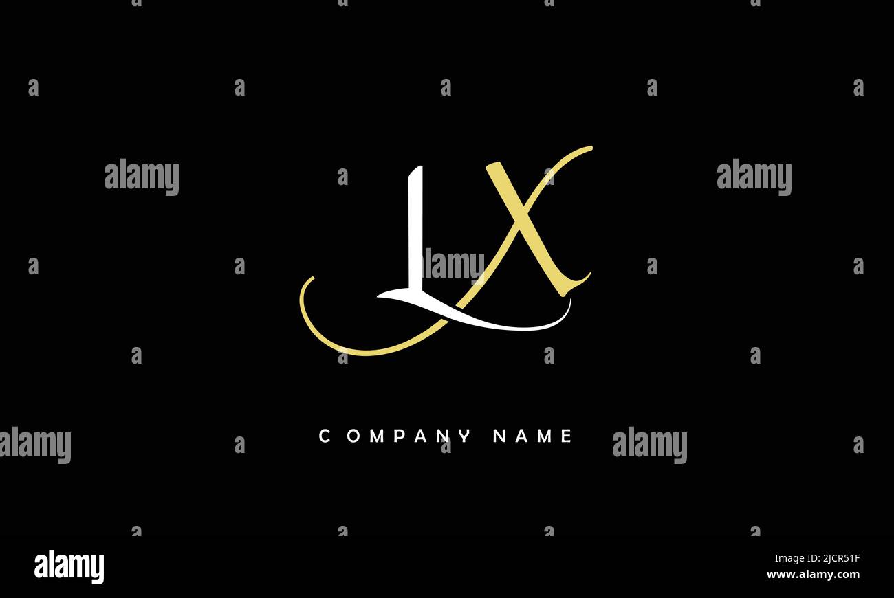 LX, XL Alphabets Letters Logo Monogram Stock Vector
