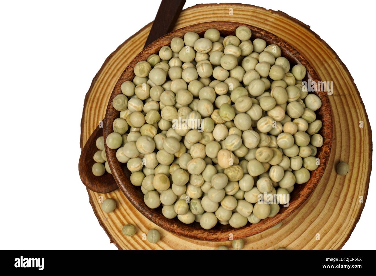 Uncooked dried green peas, also known as vatane in Marathi. in a