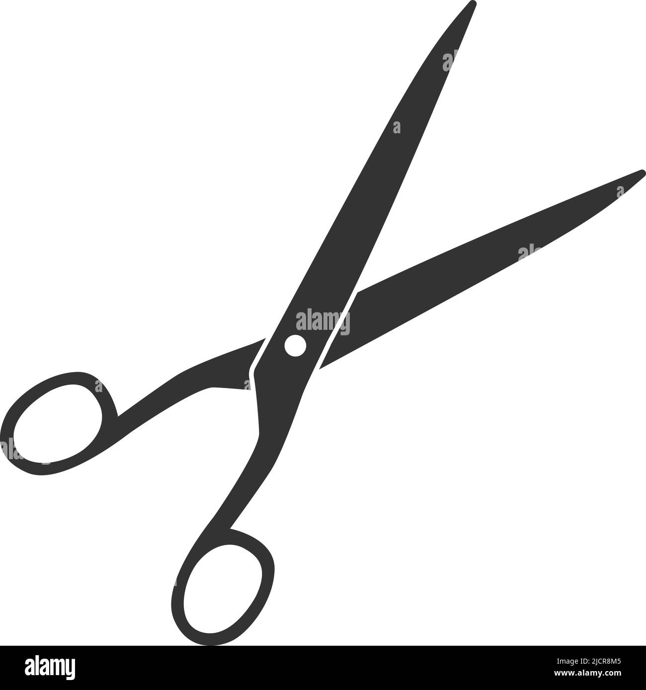 pair of scissors symbol isolated on white background, vector illustration Stock Vector