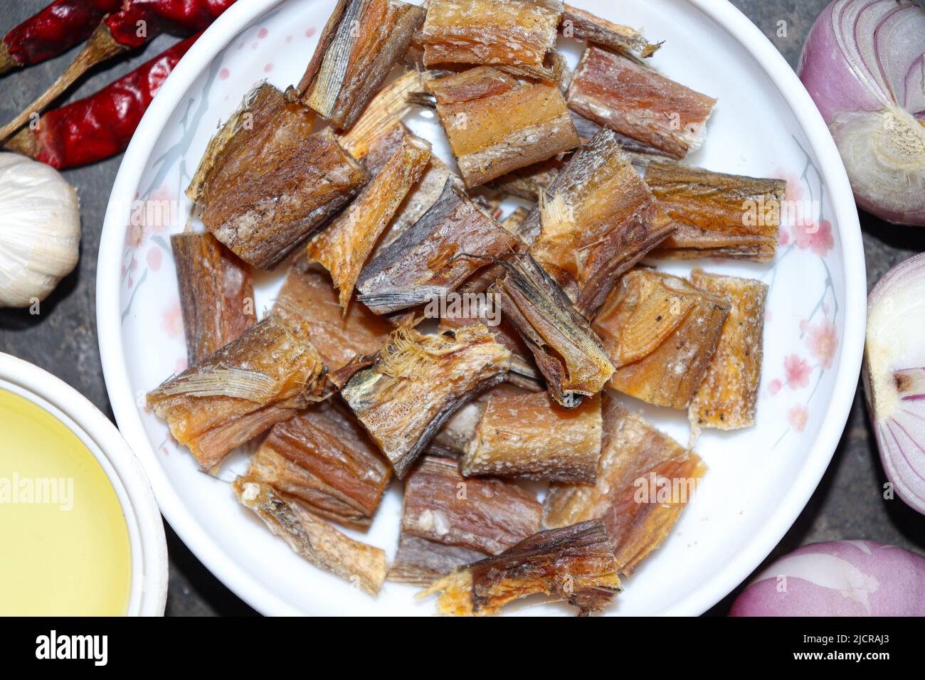 tasty dry fish with spice on kitchen for cooking Stock Photo Alamy