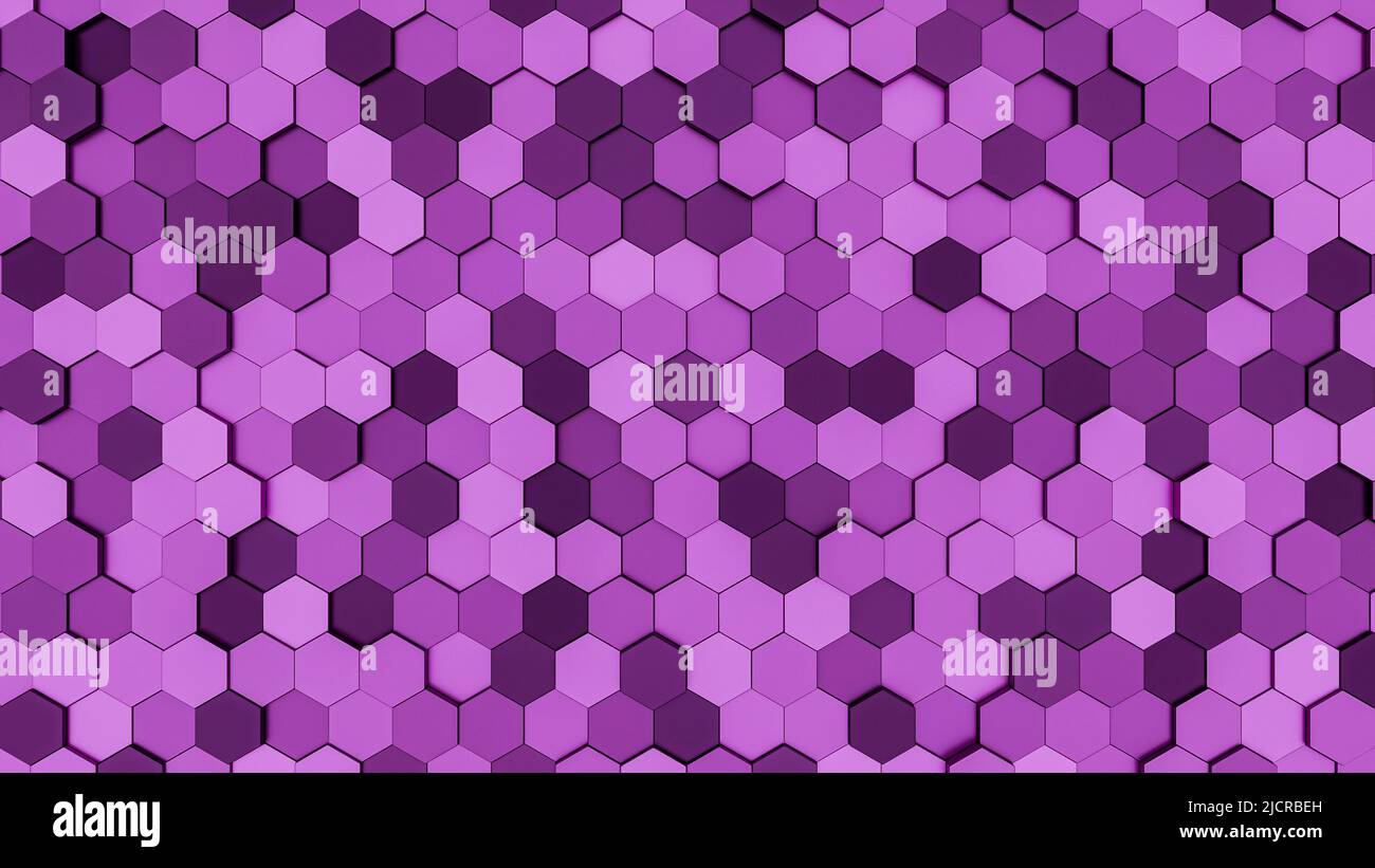 Purple hexagonal background. Geometric abstract wallpaper. 3D ...