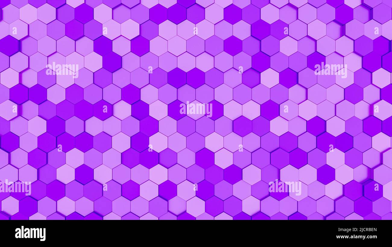 Purple hexagonal background. Geometric abstract wallpaper. 3D ...