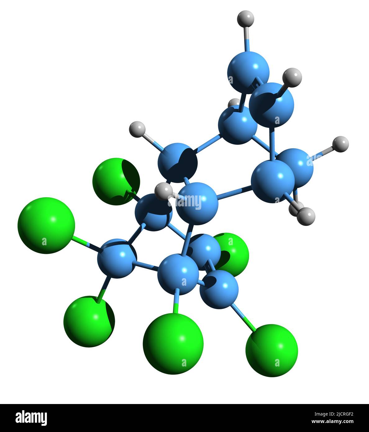 3D image of Aldrin skeletal formula - molecular chemical structure of ...