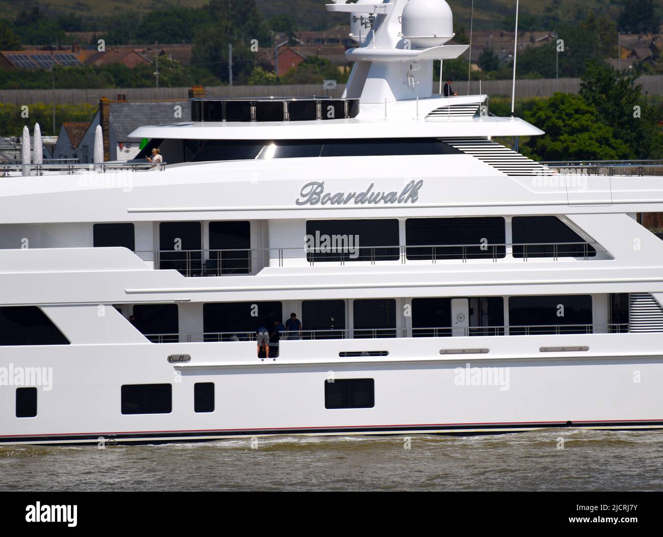 15/06/2022 Gravesend UK The Boardwalk is a 78m super yacht complete